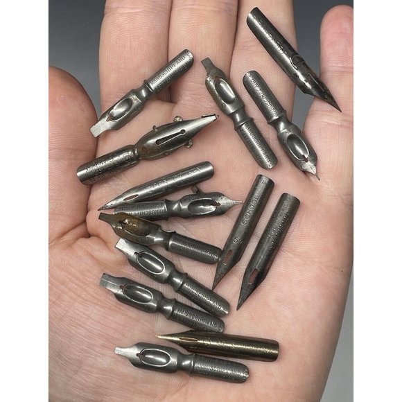 Lot of (15) School Drafting Manusript Nibs Esterbrook Resterbrook Penesco Tank - Picture 2 of 8